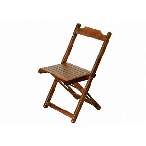 Cadeira Dobravel de Madeira Natural - Madesil