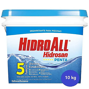 Cloro de piscina granulado desinfetante Hidrosan Penta 10kg