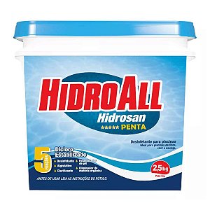 Cloro de piscina granulado desinfetante Hidrosan Penta 2,5kg