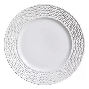 Conjunto 6 Pratos Rasos Mezcla Branco - Porto Brasil