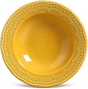Conjunto 6 Pratos Fundos Madeleine Mostarda - Porto Brasil