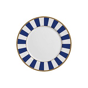 Conjunto 6 Pratos Sobremesa Stripe Azul - Alleanza