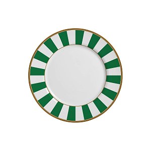Conjunto Prato Sobremesa Stripe verde - Alleanza