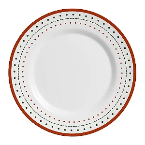 Conjunto 6 Pratos Rasos Chistmas Dots - Alleanza
