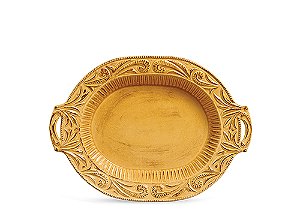 Travessa Oval Funda Grande Ravelo Mostarda - Scalla