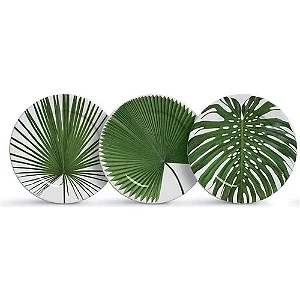 Conjunto Pratos Sobremesa Leaves - Scalla