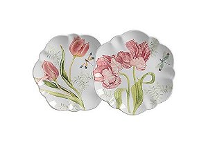 Conjunto 6 Pratos Rasos Jardim Encantado - Scalla