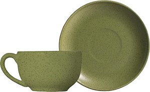 Conjunto 6 Xícas Chá C/Pires Coup Organic Olive - Alleanza