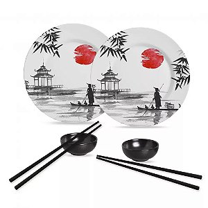 Conjunto 6 Peças Japan Collect Com Mini Molheira - Alleanza