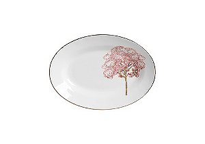 Travessa Pequena Ype Rosa c/ Filete Ouro - Scalla