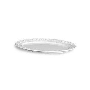 Travessa Oval Rasa Media Princess Branco 3x37,5x28 cm - Scalla