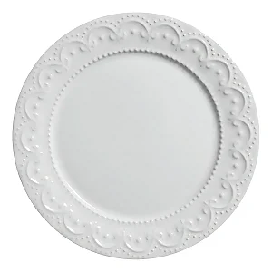 Conjunto 6 Pratos Rasos Princess Branco - Scalla