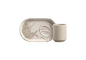 Conjunto 6 Copos C/ bandeja Pina - Scalla