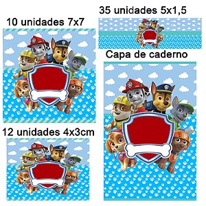 Etiqueta escolar Operação Canina com 58 unidades