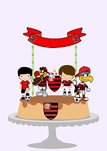 Topo de bolo Flamengo