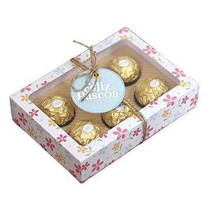 Caixa embalagem de Páscoa para 6 bombons