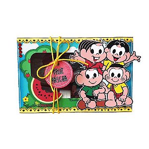 Caixa embalagem  kit mini confeiteiro Turma da Mônica