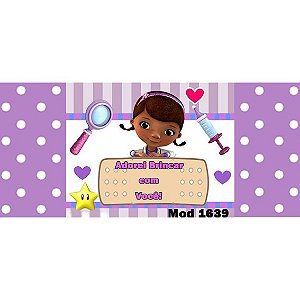 10 Adesivo/rótulo para cofre de papelão Doutora Brinquedo( Personalizamos qualquer tema)