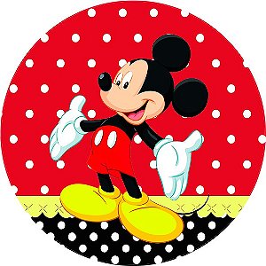 Adesivo Redondo do Michey 5x5  10 unidades