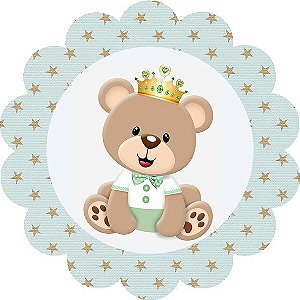 12 Adesivo /rótulo urso rei 5x5