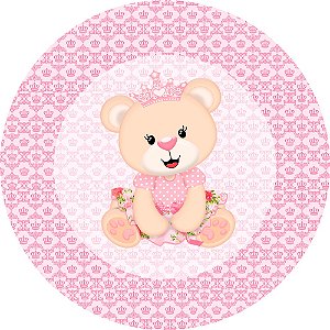 Adesivo Rótulo ursinha princesa 20  unidades