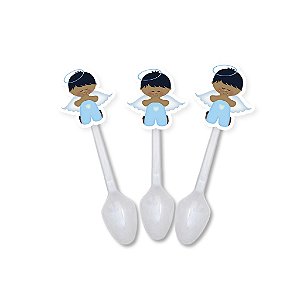 Colher para docinho de pote com 10 unidades batizado (fazemos qualquer tema)