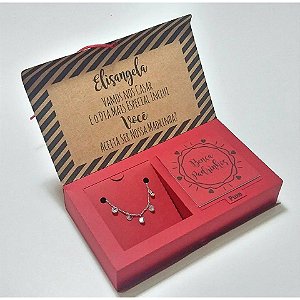 Caixa convite para madrinha casamento batizado