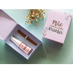 Embalagem caixa presente para o dia das mães para esmalte e lixa