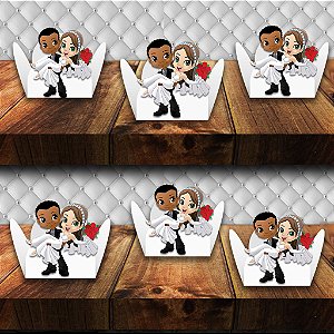 Forminha com aplique casamento com 100 unidades