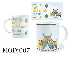 Caneca de Porcelana Coruja