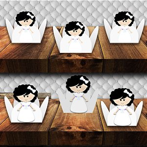 Forminha para batizado menina com aplique com 100 unidades