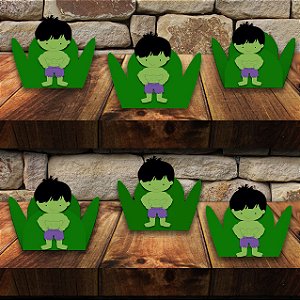 Forminha para docinhos com aplique  do Hulk com 100 unidades
