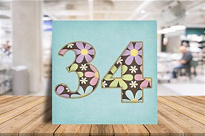 Azulejo Personalizado floral para porta