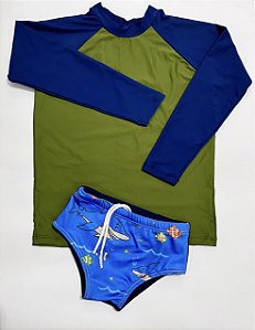 conjunto camisa UV + sunga