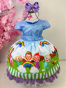 Roupa Fantasia Sereia Mesversario C Tiara Ariel Bebe Menina no Shoptime