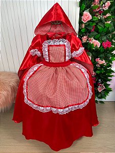 Vestido Fantasia Infantil Menina Chapeuzinho Vermelho - Bem Vestir