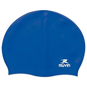 Touca de Natação em Silicone Slim - Azul - Muvin TCS-300