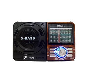Rádio F Sound 9 Faixas USB, SD - preto