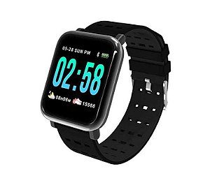 Relógio Smartwatch Bluetooth MI A6 - preto
