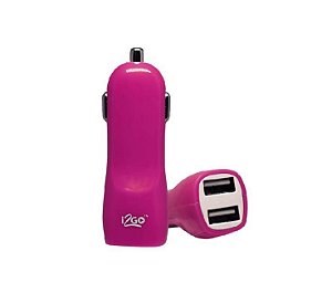 Carregador Veicular i2go 2 USB 2.1mAh - rosa