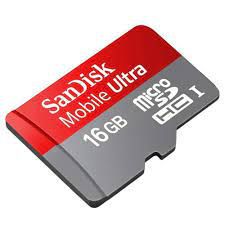 Cartão de Memória Sandisk 16GB Classe 10 Ultra 100Mbps