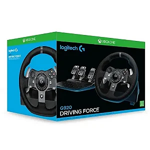 Volante Logitech G920 Driving Force para Xbox Series X|S, Xbox One e PC - Semi Novo