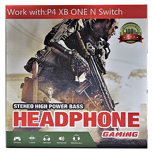 Headset Gamer Preto para PS4/Xbox One/Nintendo Switch - Semi Novo