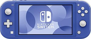Nintendo Switch Lite Azul Destravado 128gb + 10 Jogos - Semi Novo