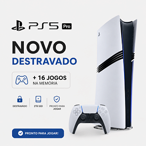 PlayStation 5 PRO Destravado C/ Leitor de Disco 2TB + 16 Jogos