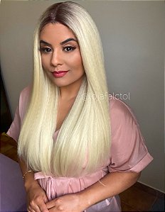 Lace front wig lisa com cabelo humano UNIT 10  - Fibra Yaki