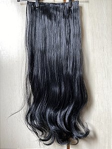 Aplique de tic tac - Preto 1b Ondulado 110 gramas - 60cm