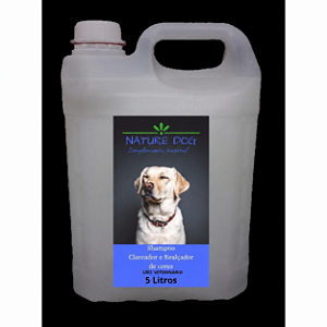 SHAMPOO PELOS CLAROS  PARA CÃES E GATOS NATURE DOG -  5 LITROS