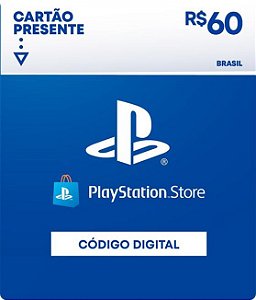 R$60 PlayStation Store - Cartão Presente Digital [Exclusivo Brasil]