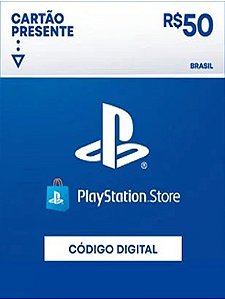 R$50 PlayStation Store / PSN - Cartão Presente Digital [Exclusivo Brasil]